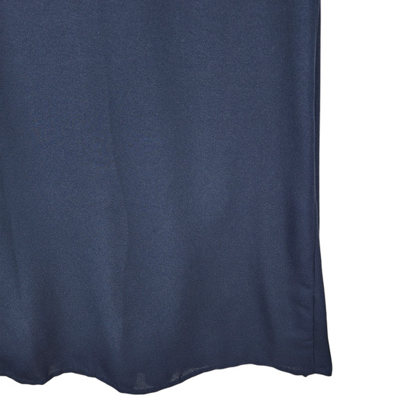 Vtg After Six Gown Womens 10 Maxi Dress Navy Blue A Line Prom Wedding Formal USA - Picture 8 of 12